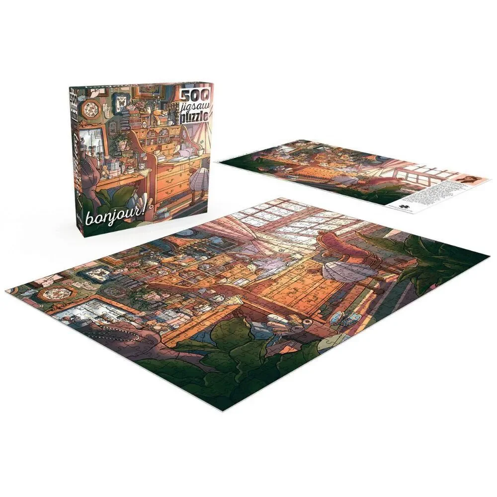 NWT Buffalo Games Bonjour Hideaway Hallow 500 Jigsaw Puzzle Multicolor OS